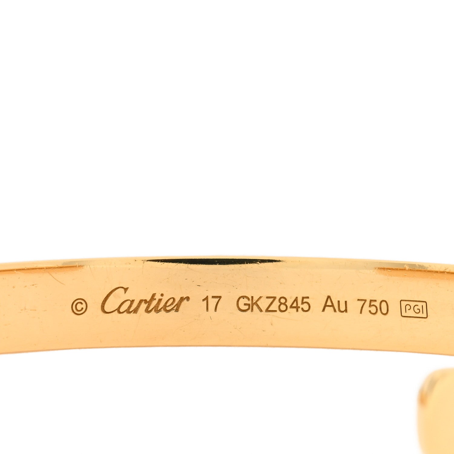 Cartier 18K Yellow Gold LOVE Cuff Bracelet 17 3 of 3
