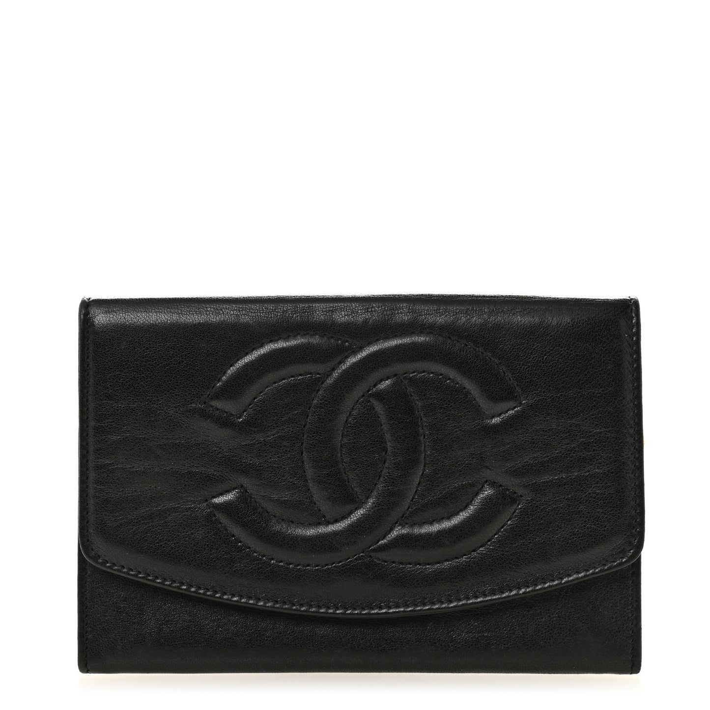 Lambskin Timeless CC Flap Wallet Black