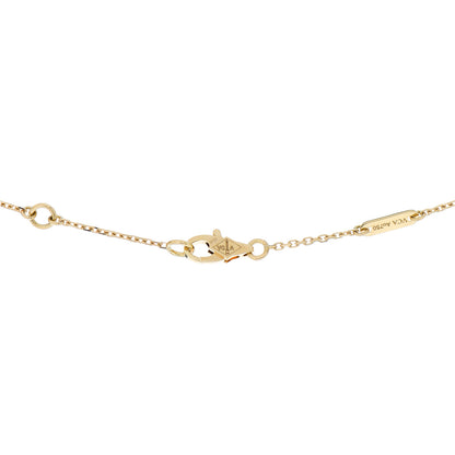 Van Cleef & Arpels 18K Yellow Gold Mother of Pearl Sweet Alhambra Pendant Necklace 4 of 5