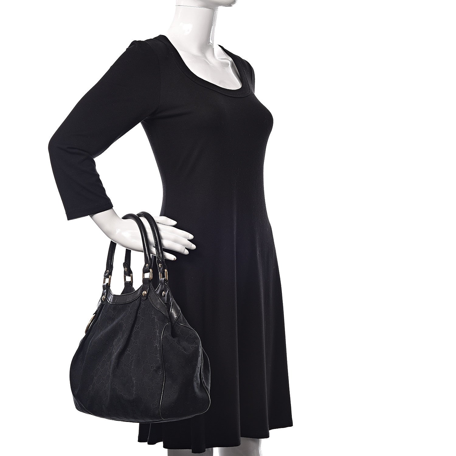 Gucci Monogram Medium Sukey Black 2 of 9