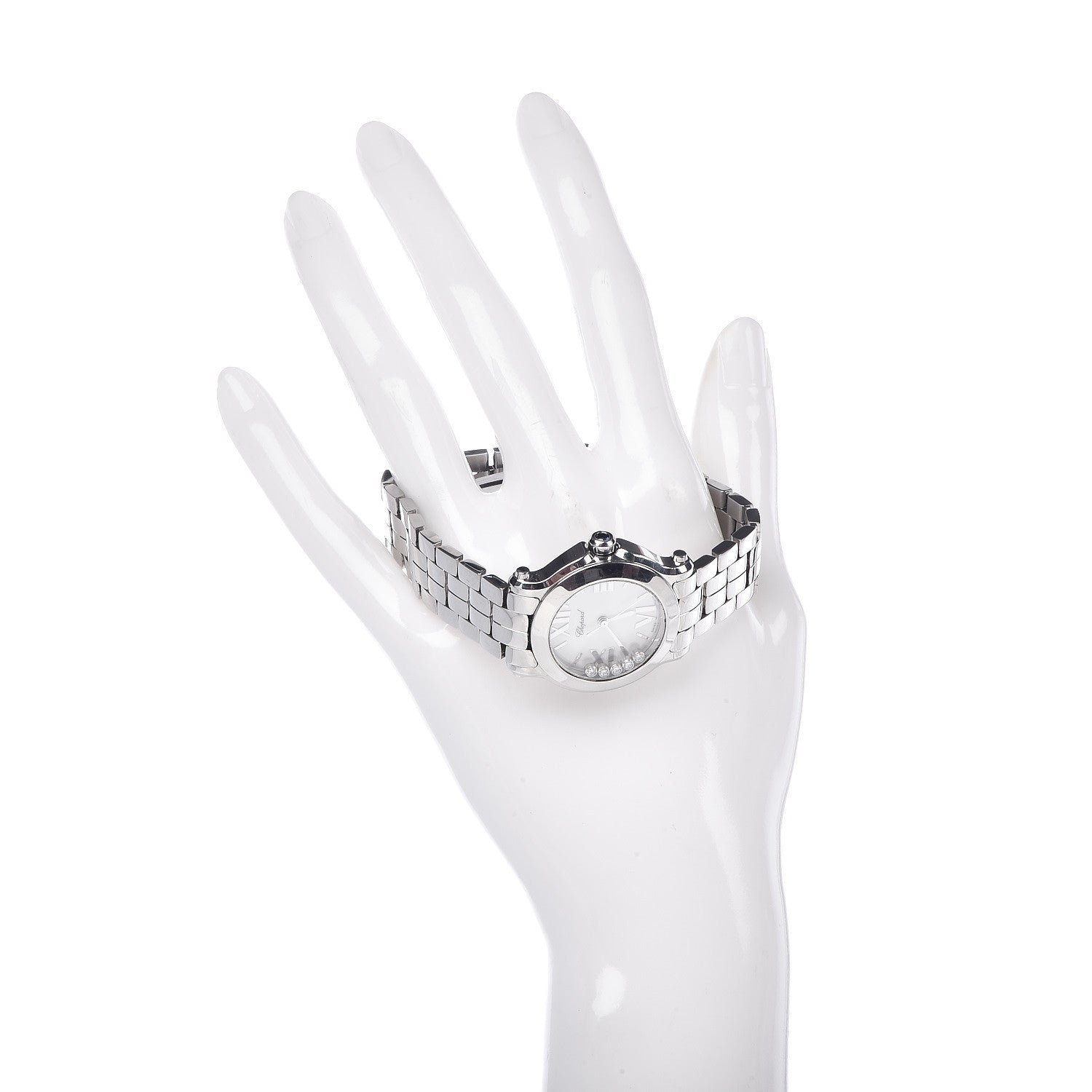 Chopard Stainless Steel 5 Diamond 30mm Happy Sport Quartz Watch 2 of 6