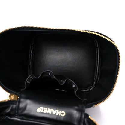 Chanel Lambskin Vanity Cosmetic Case Black 5 of 15