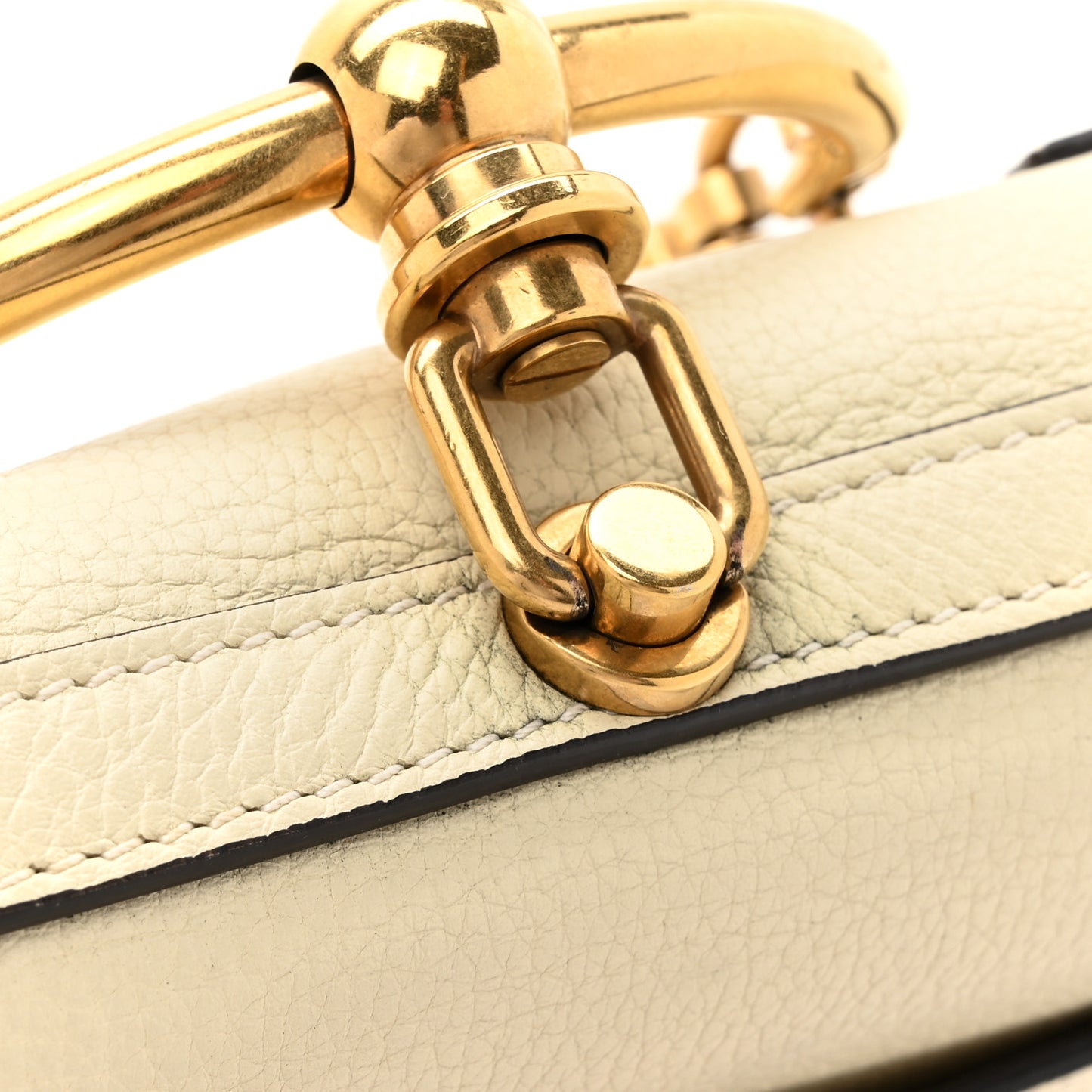 Calfskin Suede Small Nile Bracelet Bag Off White
