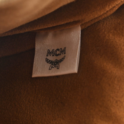 MCM Visetos Liz Shopper Tote Pouch Cognac 7 of 11