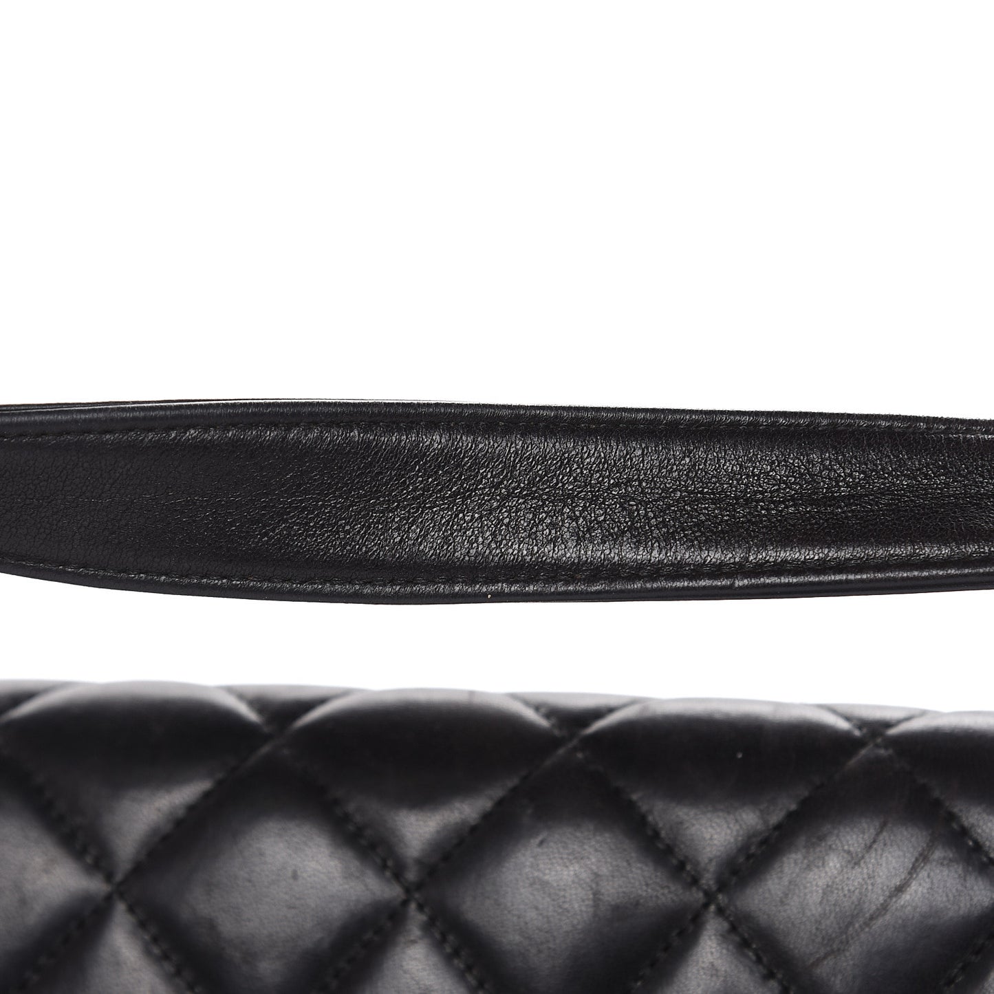 Lambskin Quilted East West Flap Black