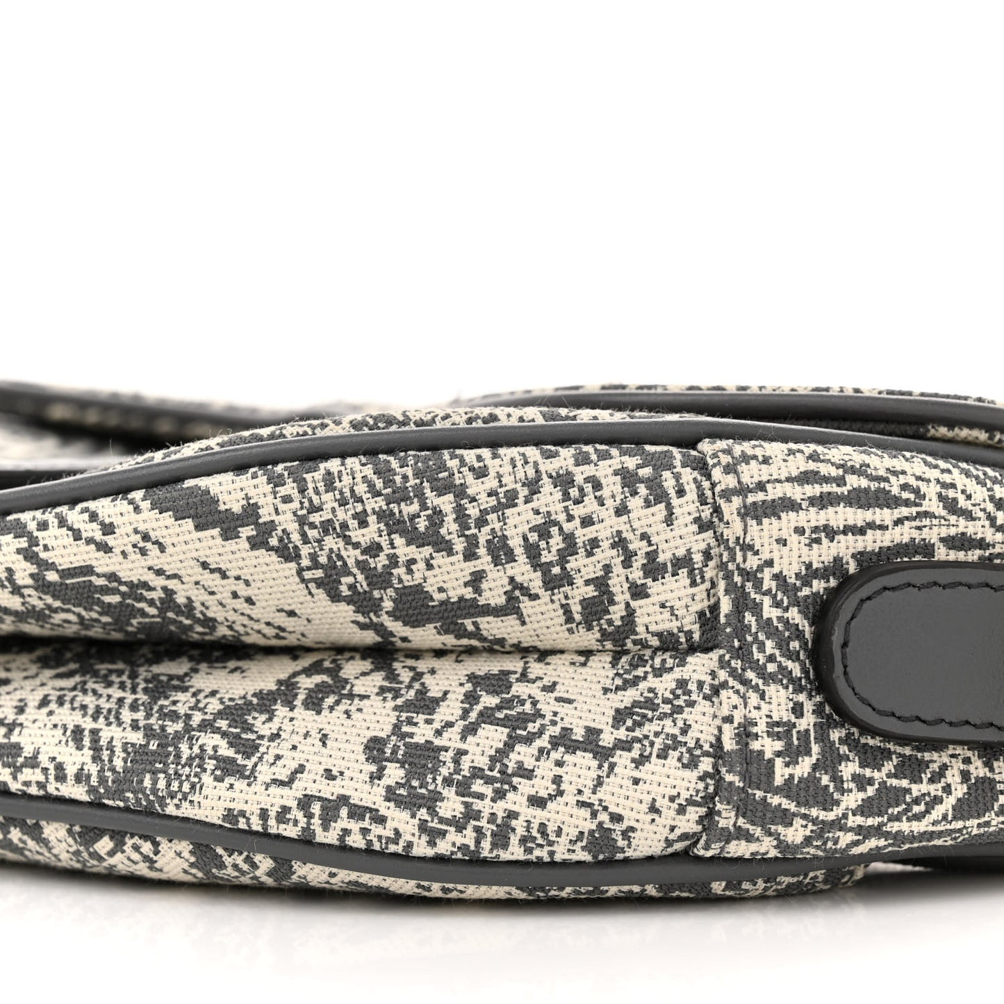 Canvas Embroidered Dioriviera Saddle Bag Grey