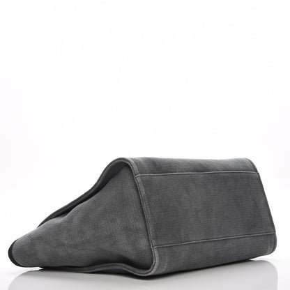 Chanel Canvas Large Deauville Tote Dark Grey 5 of 8
