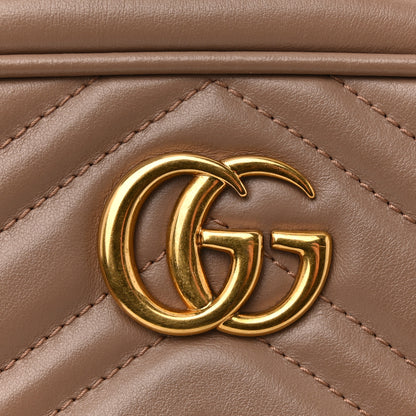 Gucci Calfskin Matelasse Mini GG Marmont Chain Shoulder Bag Porcelain Rose 11 of 14