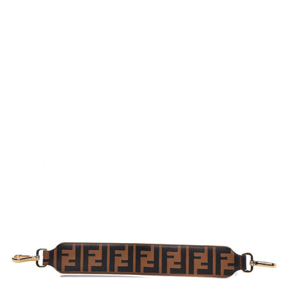 Fendi Calfskin FF 1974 Embossed Mini Strap You Tobacco Black 2 of 5
