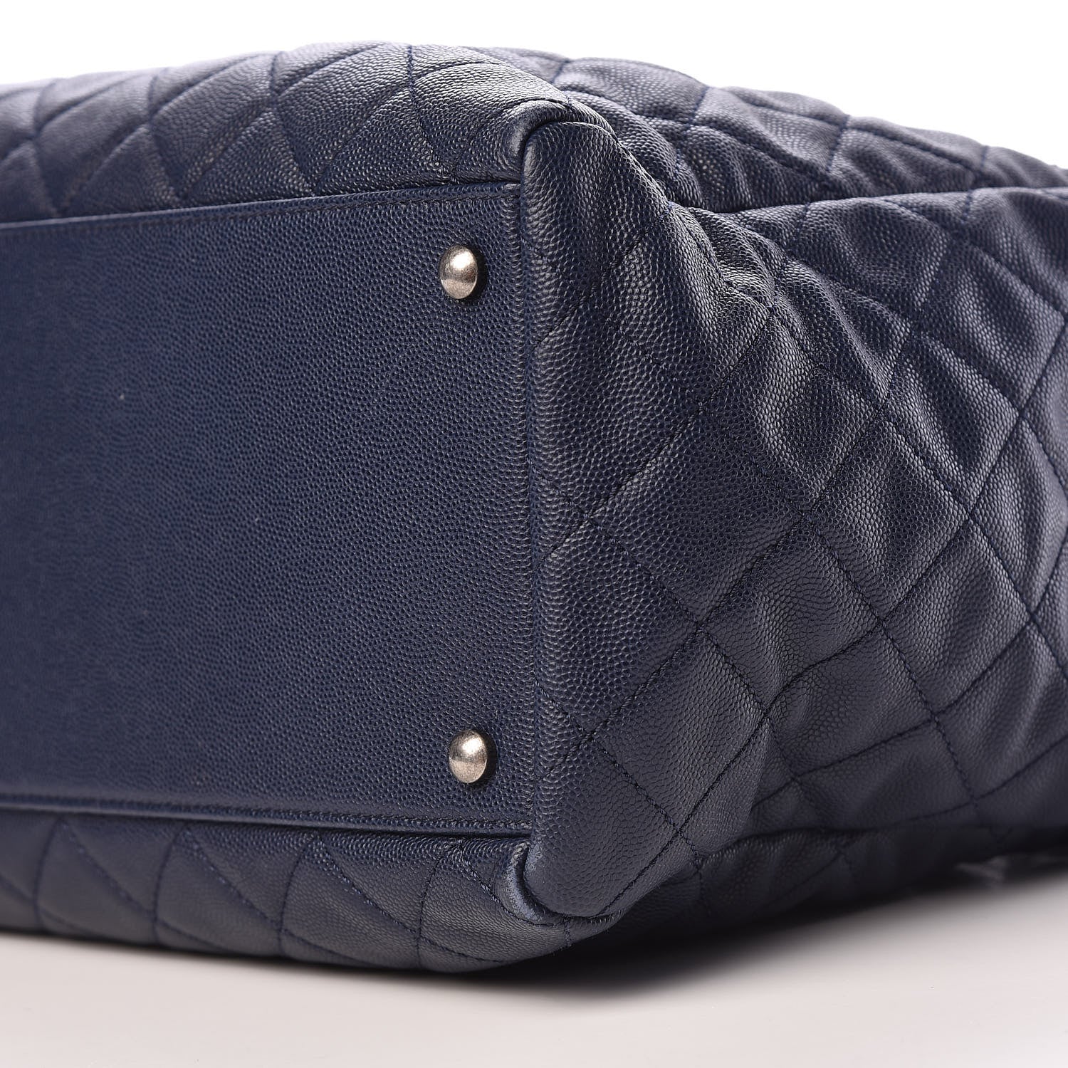 Chanel Caviar Quilted Large Coco Handle Shopping Tote Navy 9 of 10