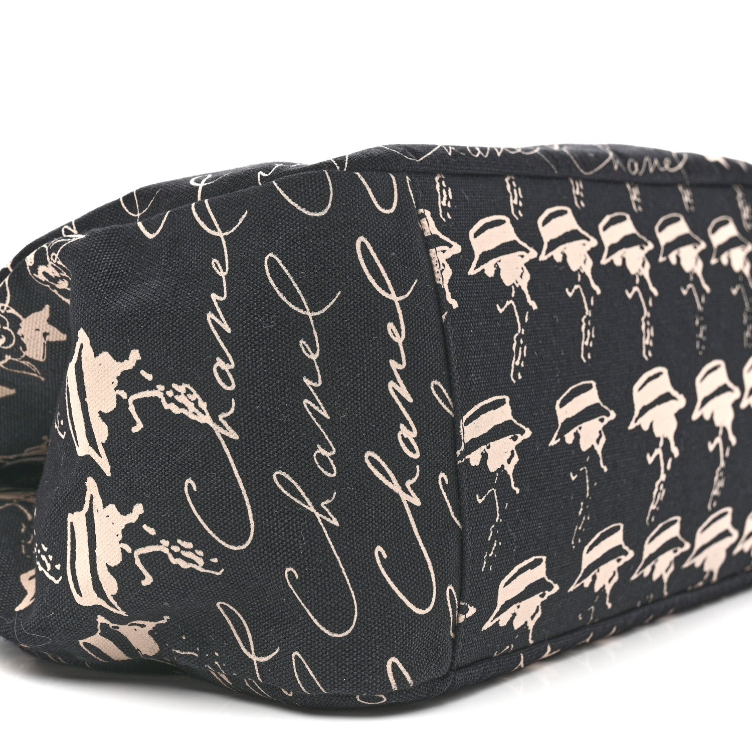 Chanel Canvas Camellia Flower Tote Black 9 of 13