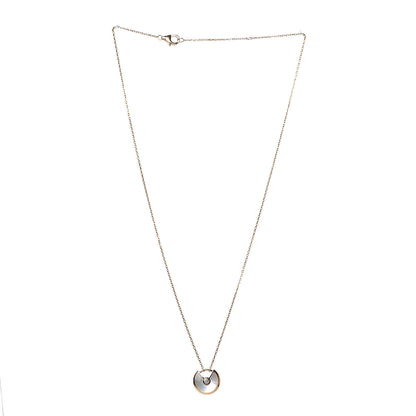Cartier 18K Yellow Gold Diamond Mother of Pearl XS Amulette de Cartier Pendant Necklace 3 of 7