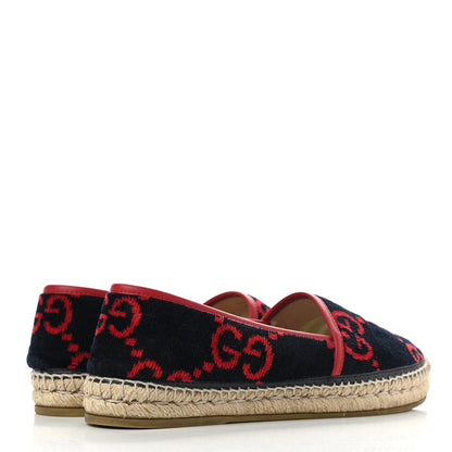 Gucci Terry Cloth GG Monogram Espadrilles 39.5 Blue Red 4 of 12