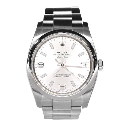 Rolex Stainless Steel 34mm Oyster Perpetual Air-King Watch Silver 114200 1 of 12