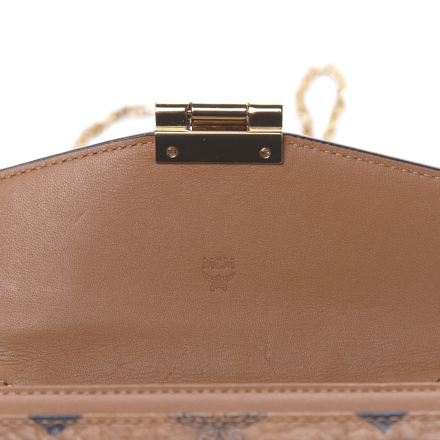 Visetos Large Patricia Wallet On Chain Cognac