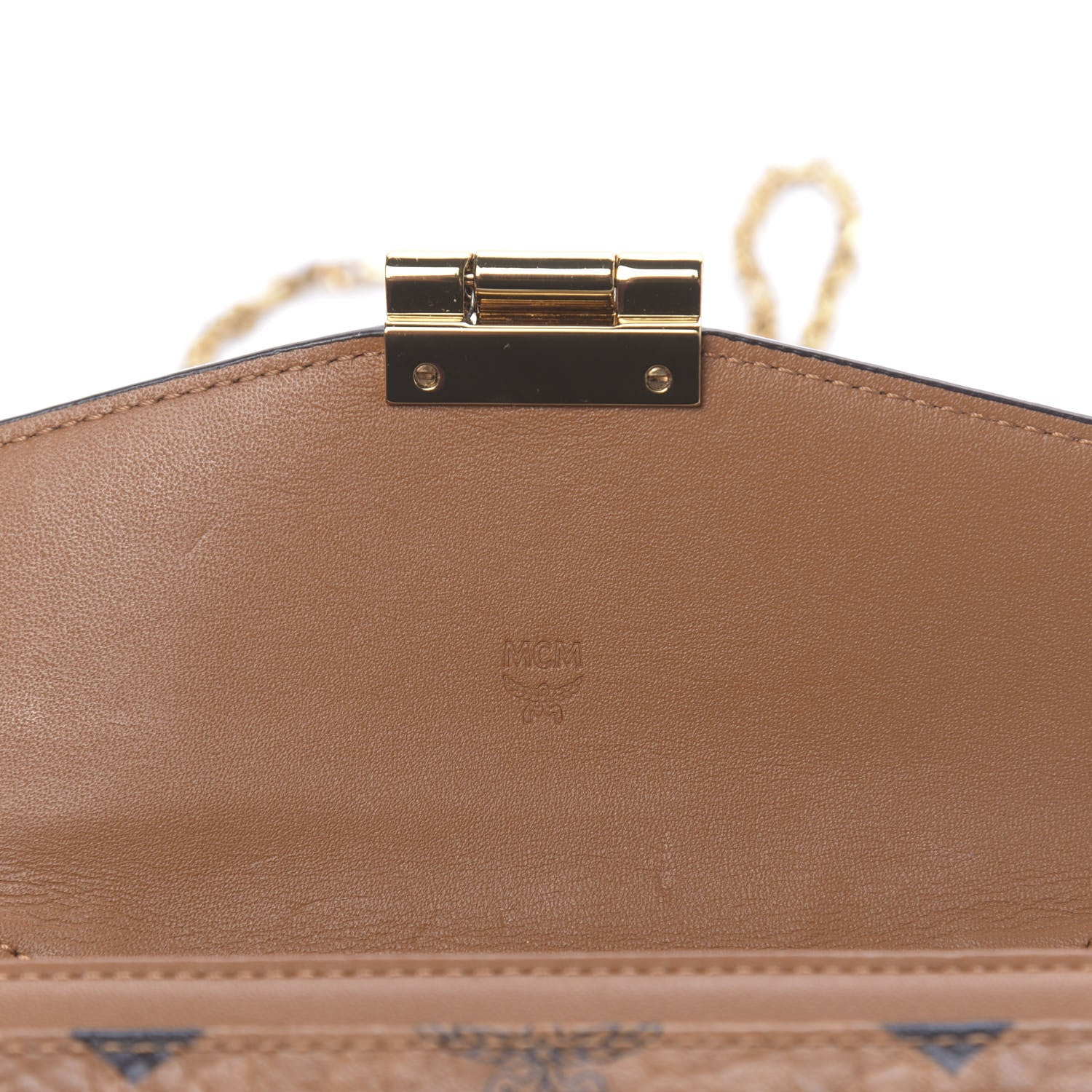 MCM Visetos Large Patricia Wallet On Chain Cognac 6 of 11