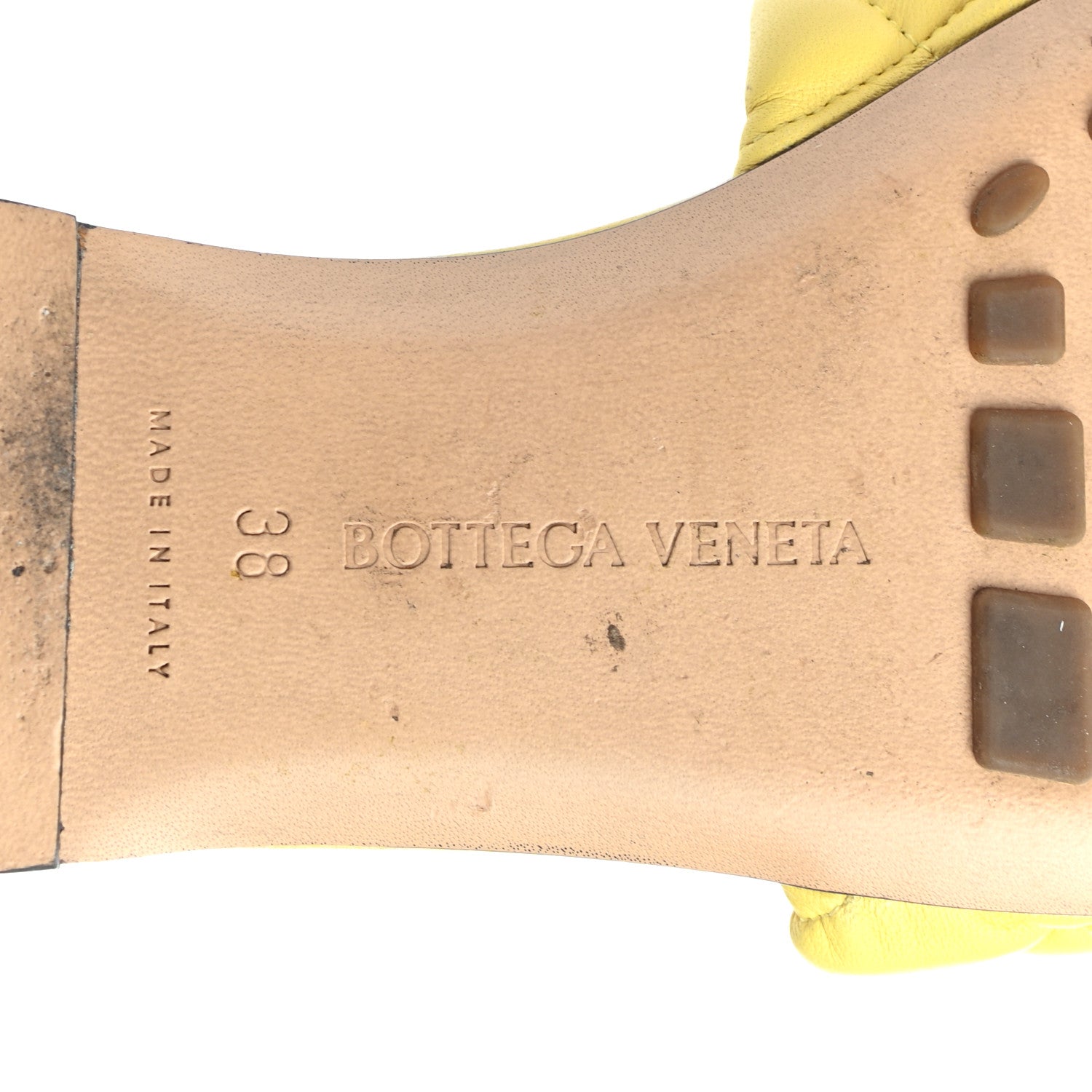 Bottega Veneta Nappa Matelasse Padded Flat Sandals 38 Lemon 6 of 9