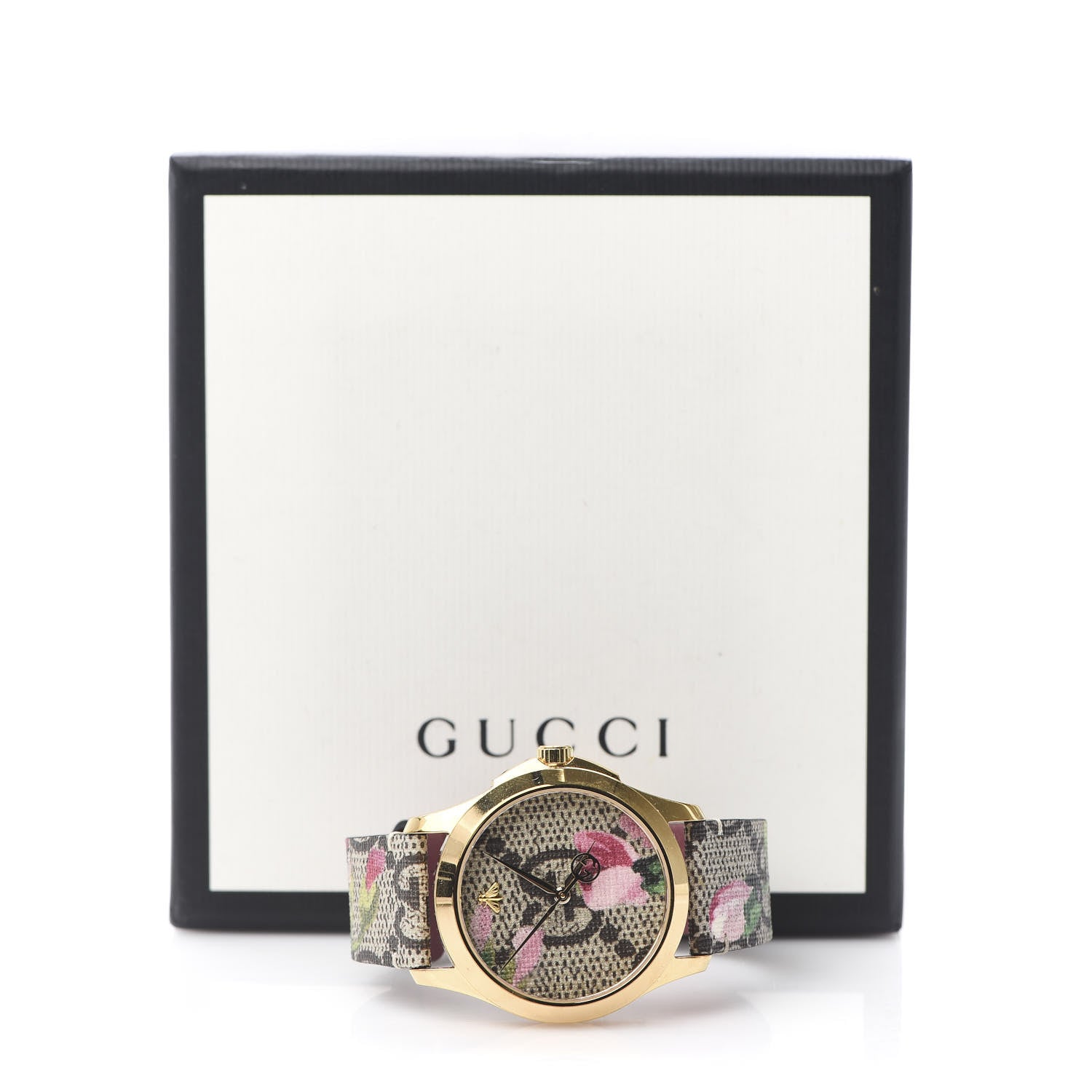 Gucci Stainless Steel Canvas 38mm G-Timeless Supreme GG Blooms Quartz Watch Brown 8 of 8