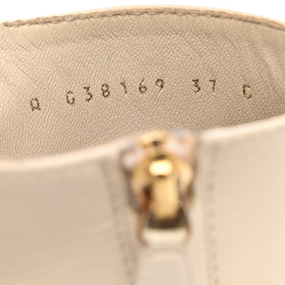 Chanel Calfskin Logo Boots 37 White Black 10 of 21