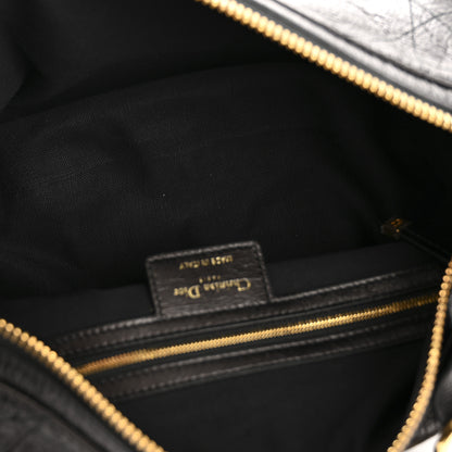 Christian Dior Crinkled Calfskin Macrocannage Medium D-Journey Bag Black 5 of 11