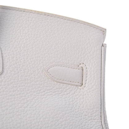 Hermes Taurillon Clemence Birkin 35 White 38 of 45