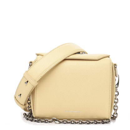 Alexander McQueen Silky Amish Grain Calfskin Box Shoulder Bag 16 Lemon Yellow 1 of 8