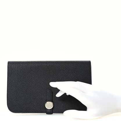 Hermes Togo Dogon Duo Wallet Black 2 of 10