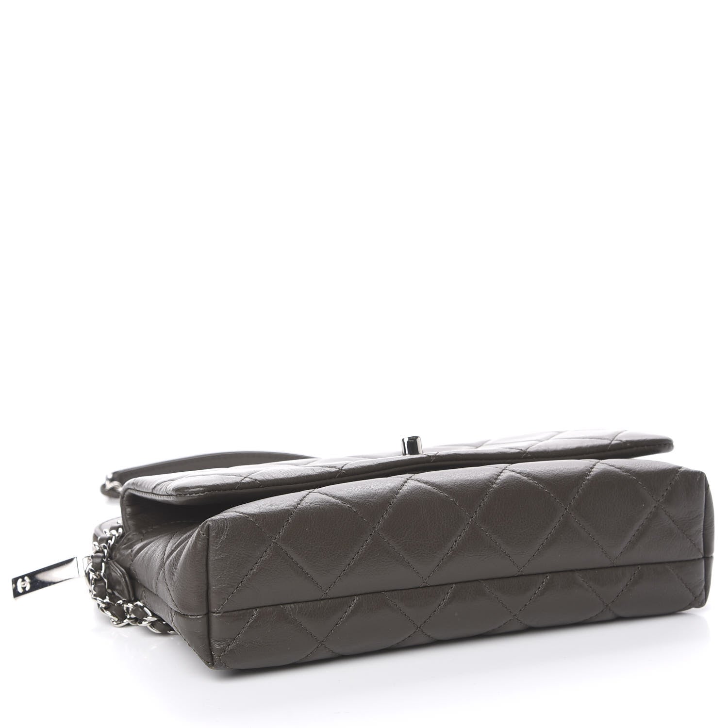 Chanel Lambskin Quilted Crossbody Grey 5 of 12