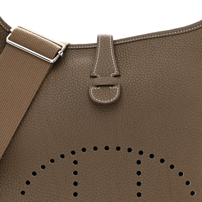 Hermes Taurillon Clemence Evelyne III PM Etoupe 8 of 12