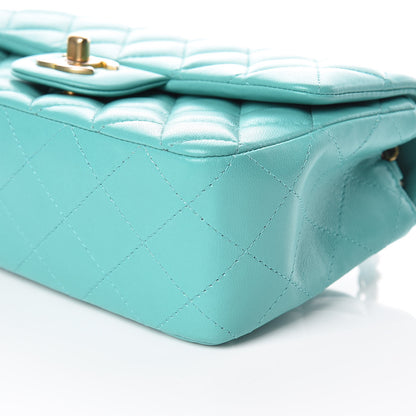 Chanel Lambskin Quilted Mini Rectangular Flap Green 9 of 10