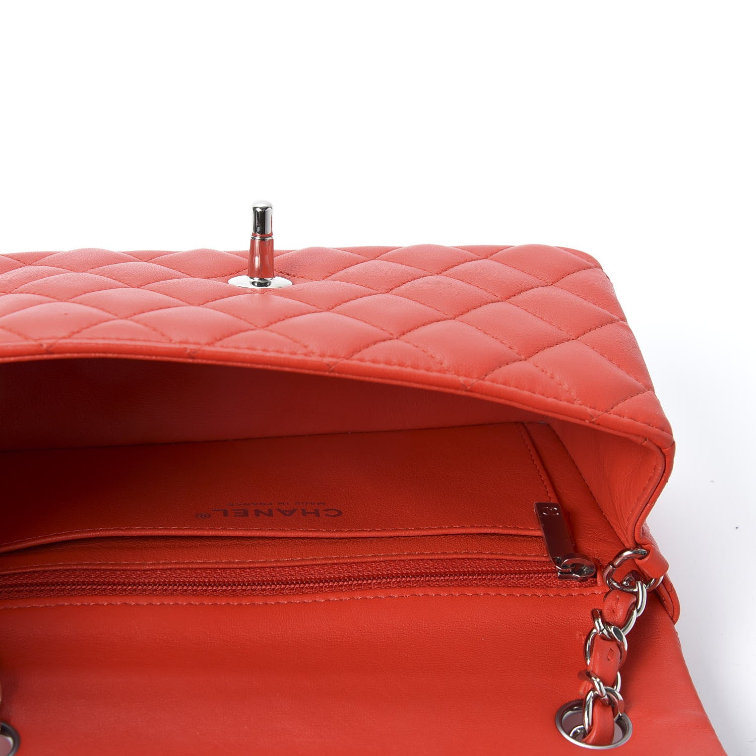 Chanel Lambskin Quilted Mini Rectangular Flap Red 4 of 10