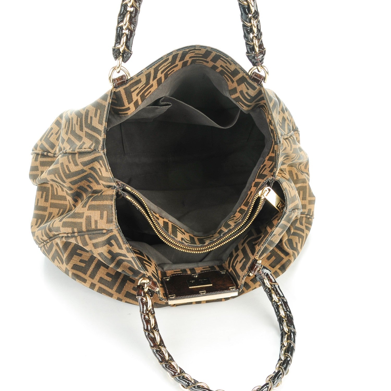 Fendi Zucca Mia Tote Tobacco 5 of 7