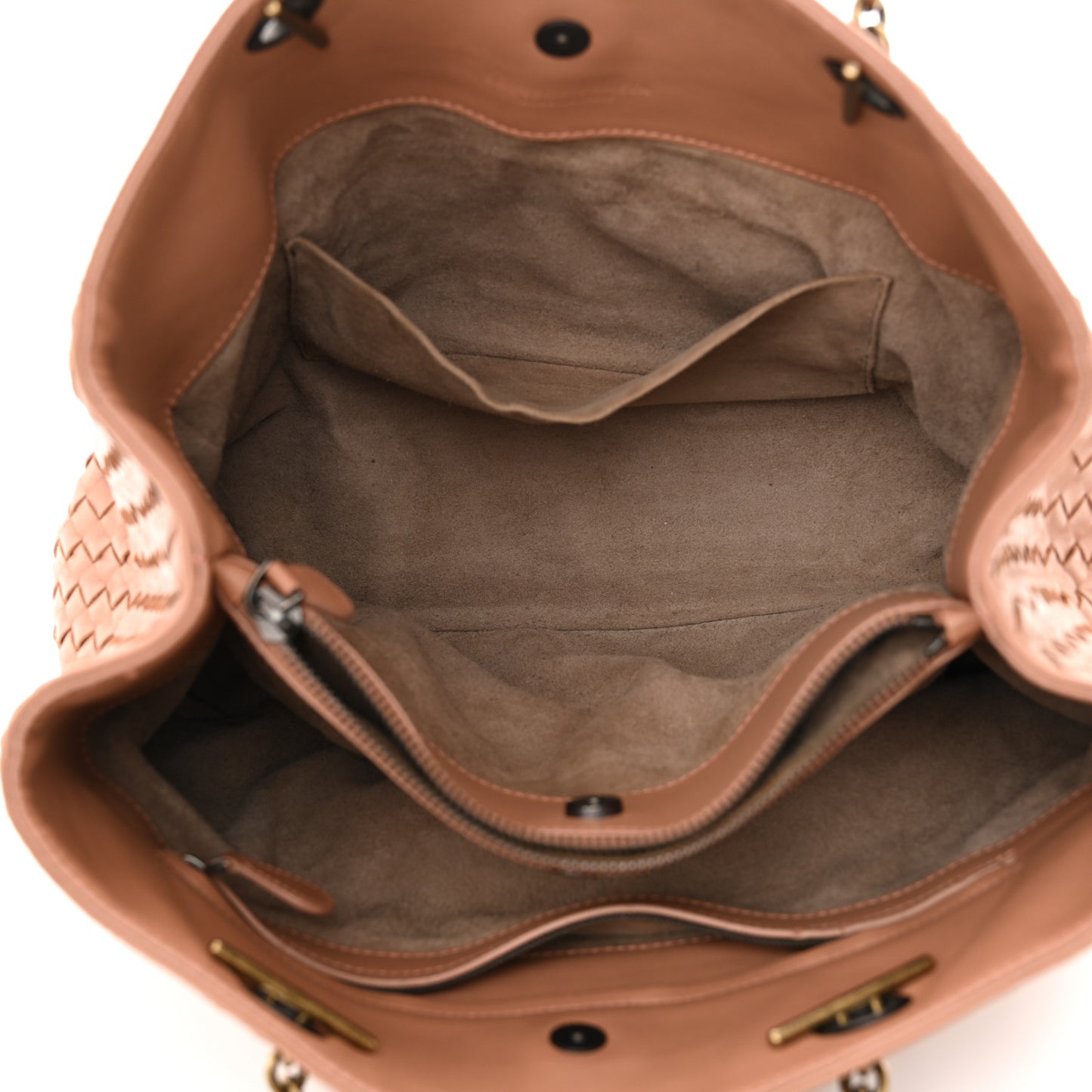Nappa Intrecciato Medium Tote Dusty Rose