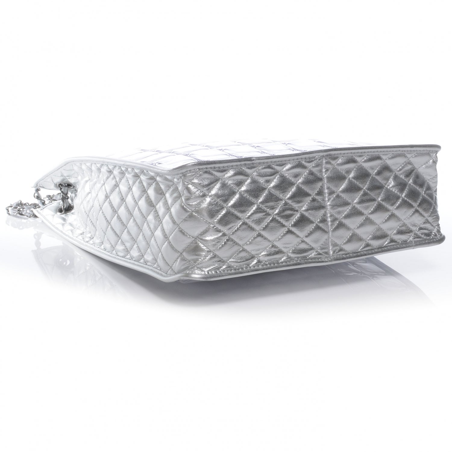 Chanel Vinyl Ice Cube Large Shopper Tote Silver 4 of 7