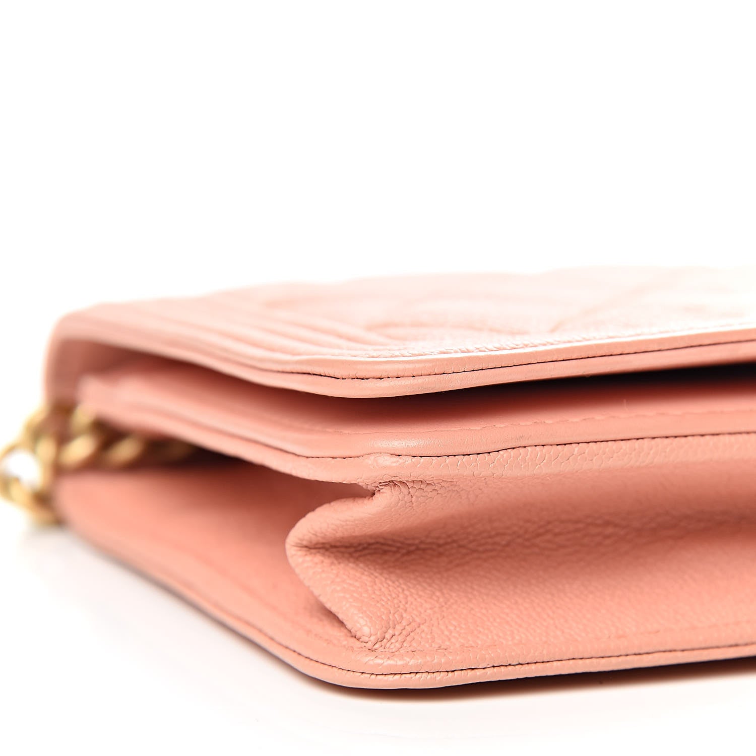 Chanel Caviar Quilted Boy Wallet On Chain WOC Light Pink 9 of 13