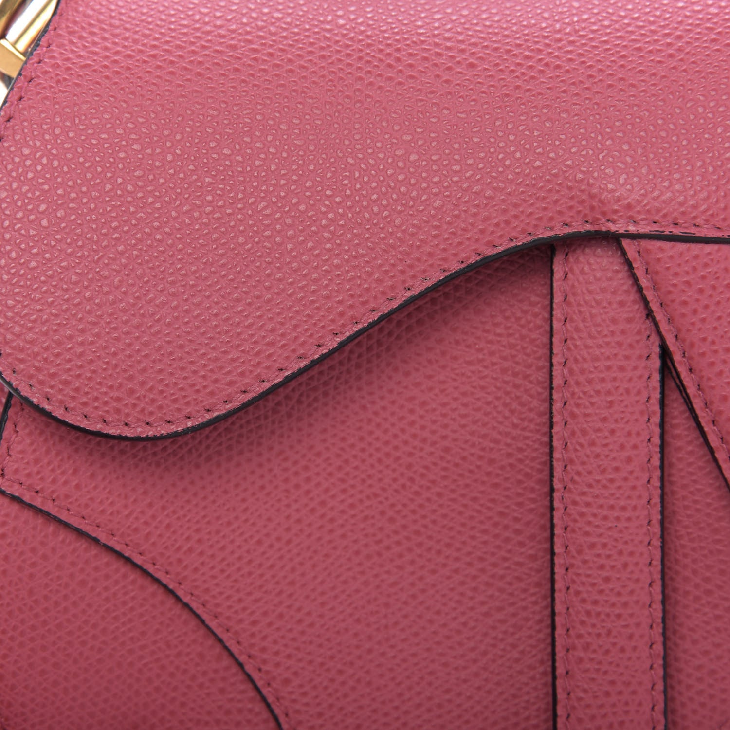 Christian Dior Grained Calfskin Mini Saddle Bag Pink 14 of 14