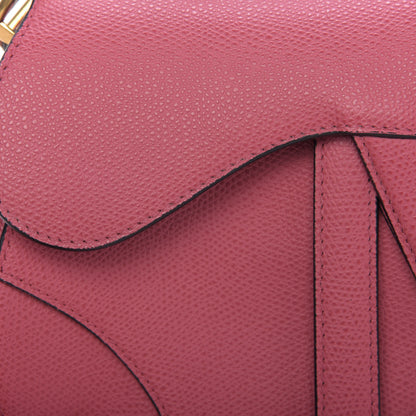 Christian Dior Grained Calfskin Mini Saddle Bag Pink 14 of 14