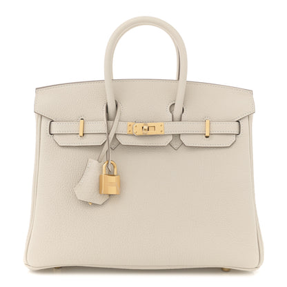 Hermes Togo Birkin 25 Craie 1 of 9