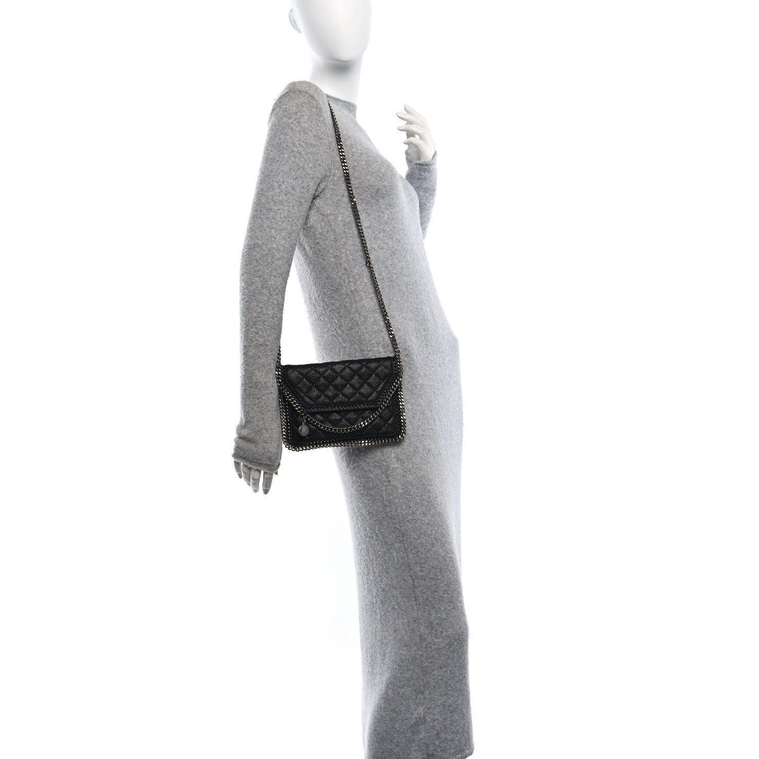 Stella McCartney Shaggy Deer Falabella Mini Crossbody Bag Black 2 of 9