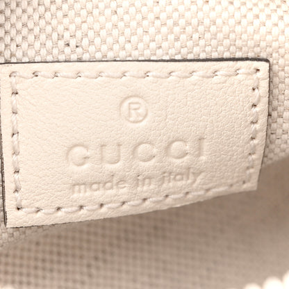 Gucci Sakai Be Green Calfskin Diagonal Stitched Mini Blondie Barrel Shoulder Bag Mystic White 6 of 11