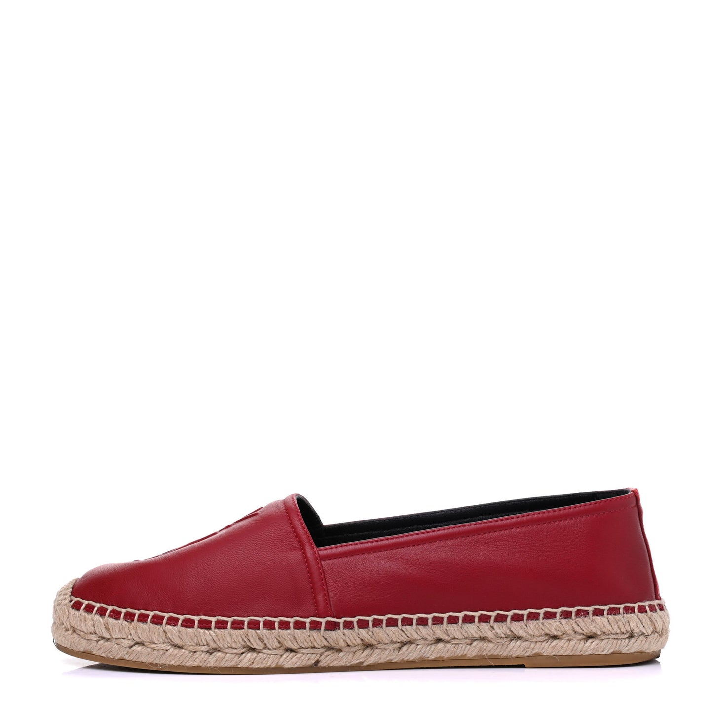Lambskin Monogram Espadrilles 38.5 Red