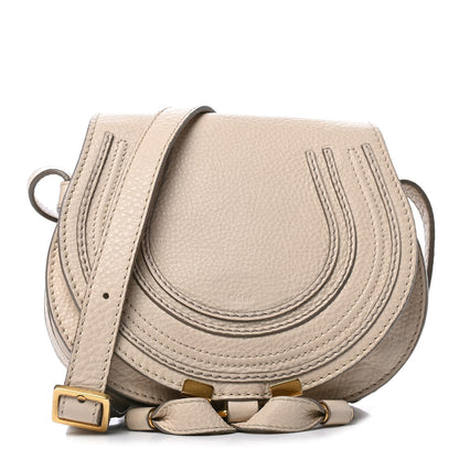Chloe Calfskin Mini Marcie Round Crossbody Bag Abstract White 1 of 6