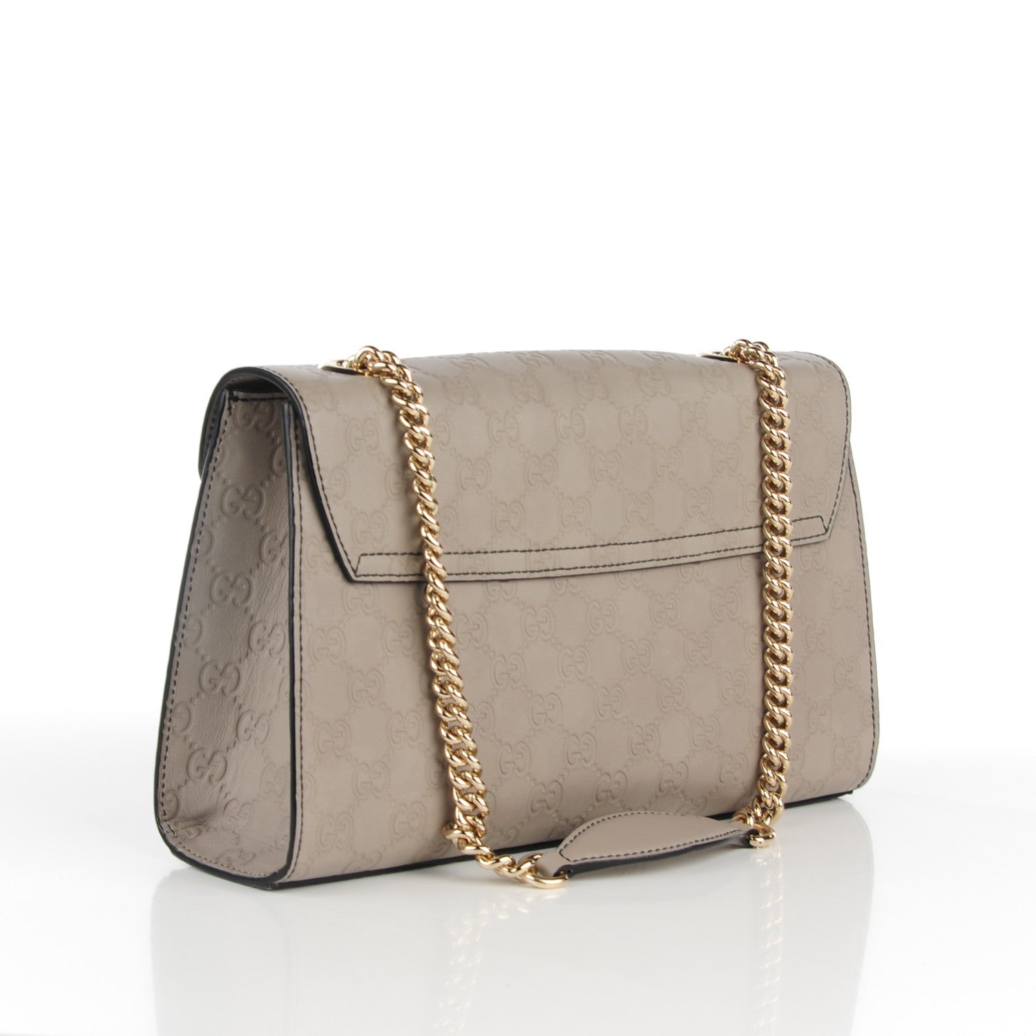 Gucci Soft Guccissima Medium Emily Chain Shoulder Bag Storm Grey 3 of 7