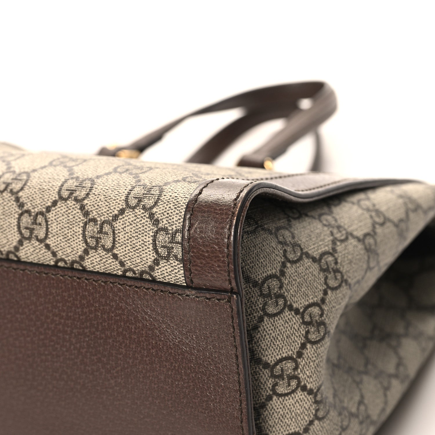 Gucci GG Supreme Monogram Web Medium Ophidia Tote Bag Brown 11 of 13