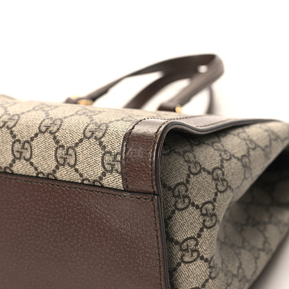 Gucci GG Supreme Monogram Web Medium Ophidia Tote Bag Brown 11 of 13