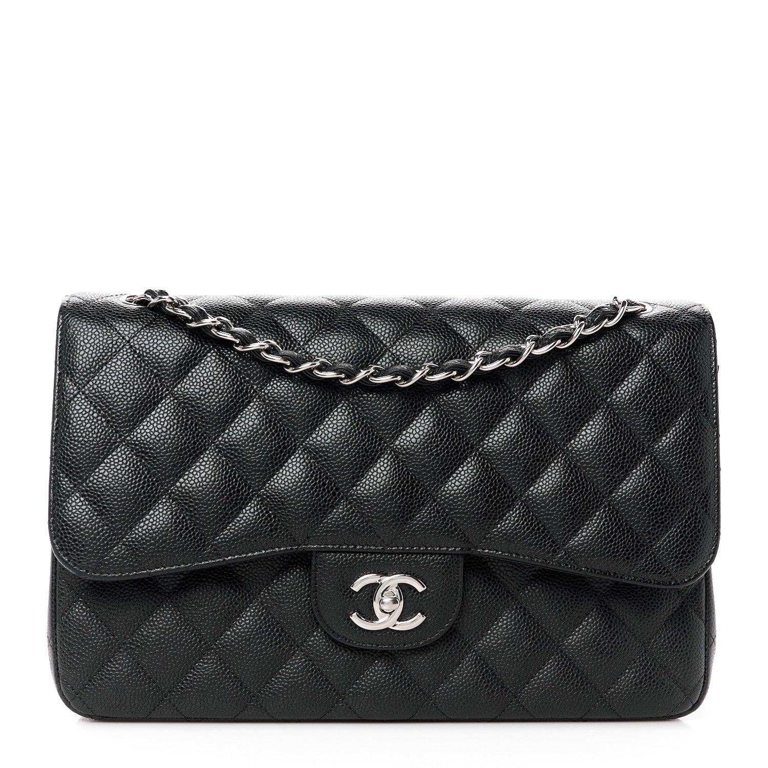 Chanel Caviar Quilted Jumbo Double Flap Black 1 of 12