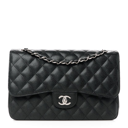 Chanel Caviar Quilted Jumbo Double Flap Black 1 of 12