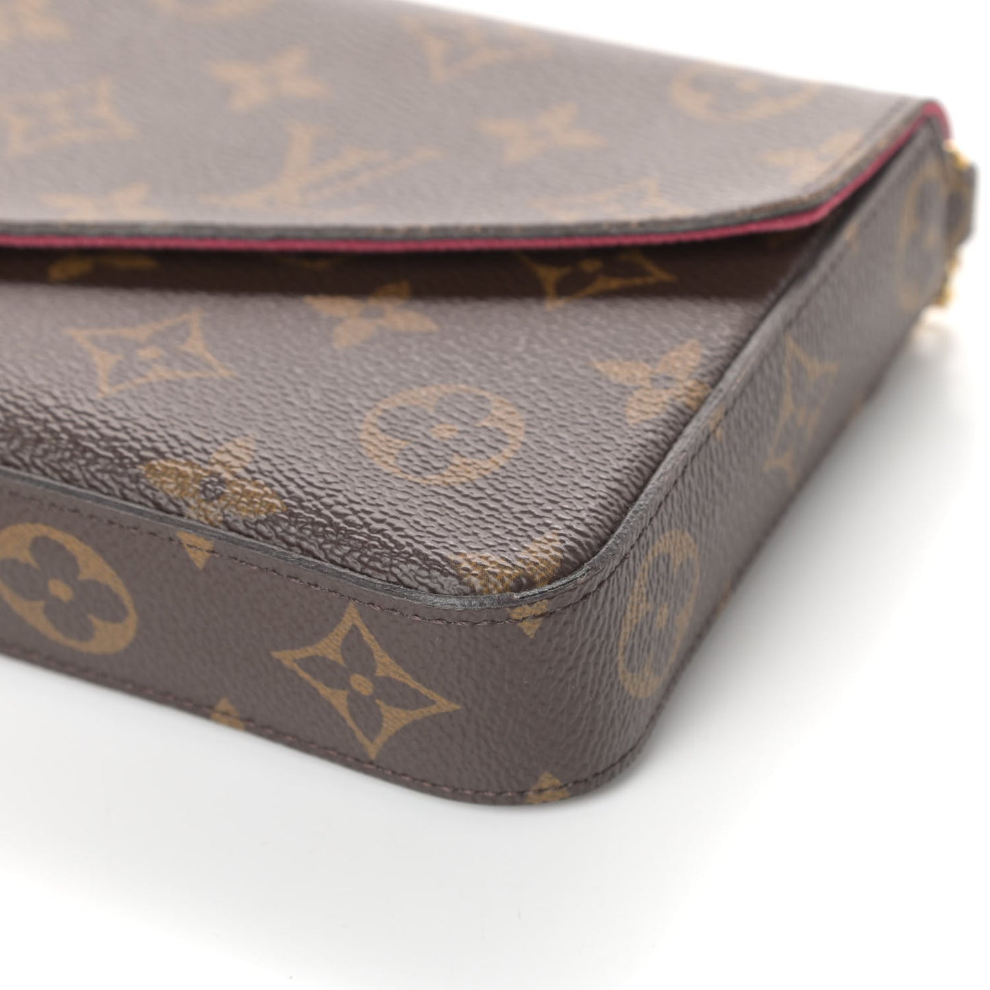 Monogram Pochette Felicie Chain Wallet Fuchsia