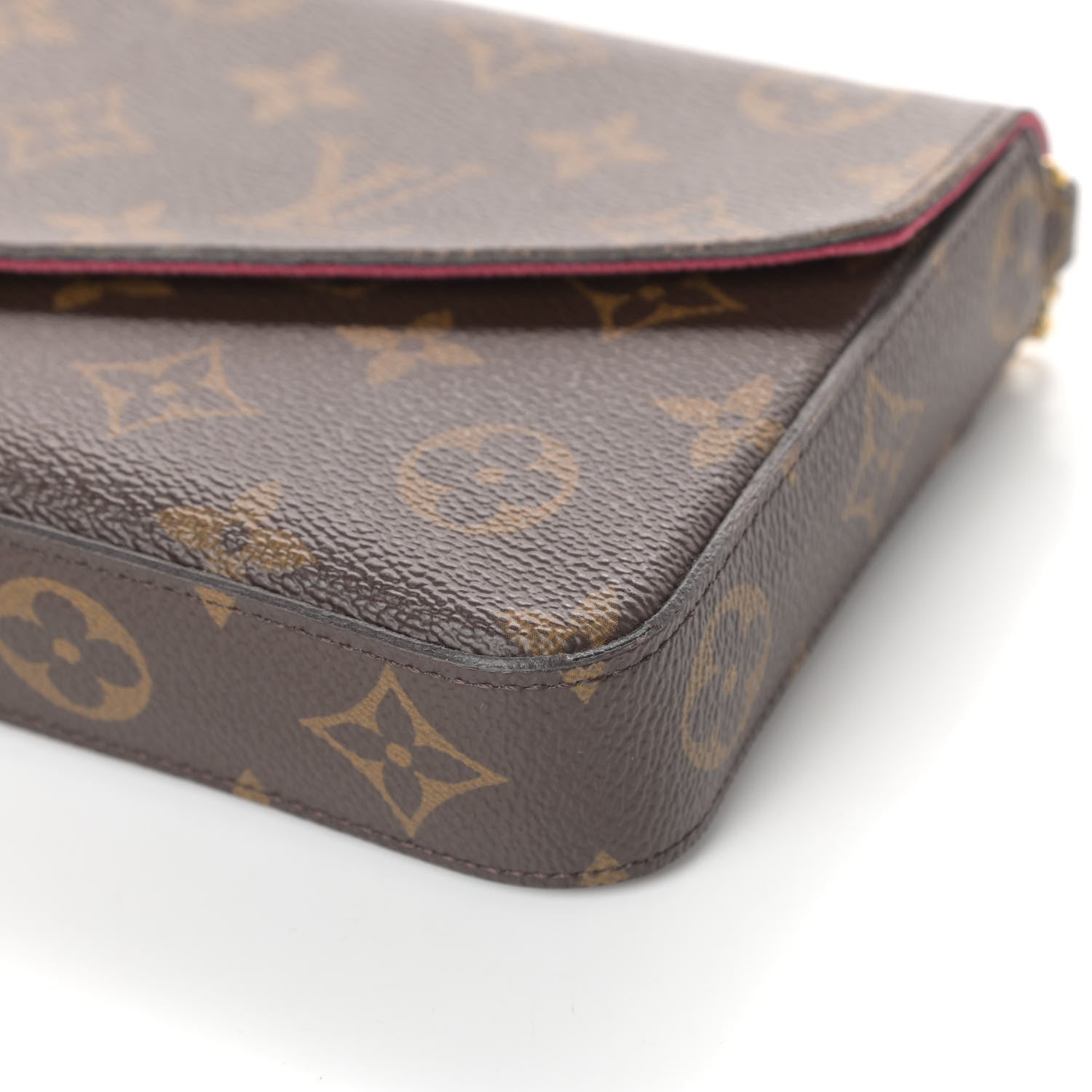 Louis Vuitton Monogram Pochette Felicie Chain Wallet Fuchsia 10 of 10