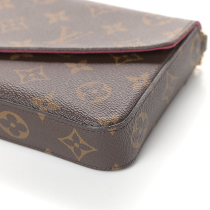 Louis Vuitton Monogram Pochette Felicie Chain Wallet Fuchsia 10 of 10